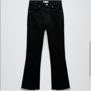 Black Zara kick flare jeans